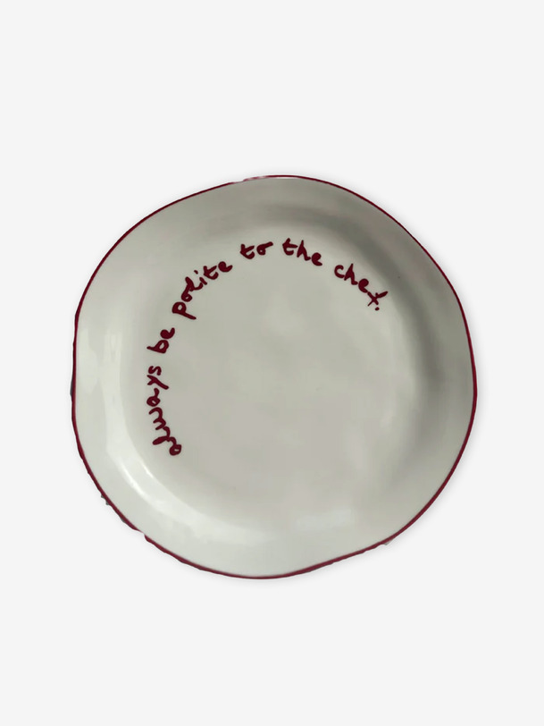 assiette be polite to the chef - the eclectic lifestyle red