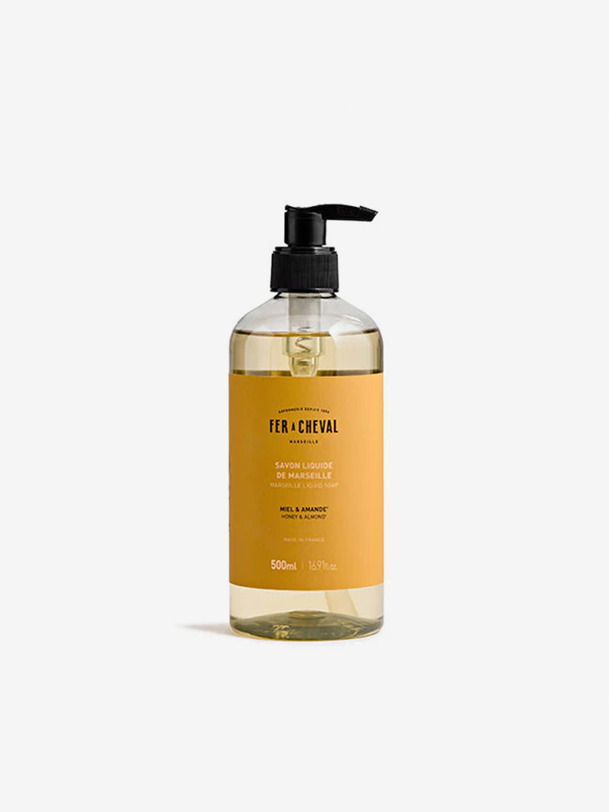 savon liquide 500ml miel amande - fer a cheval honey