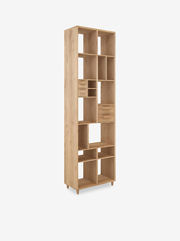 etagere pirouette en chene 4 tiroirs light oak