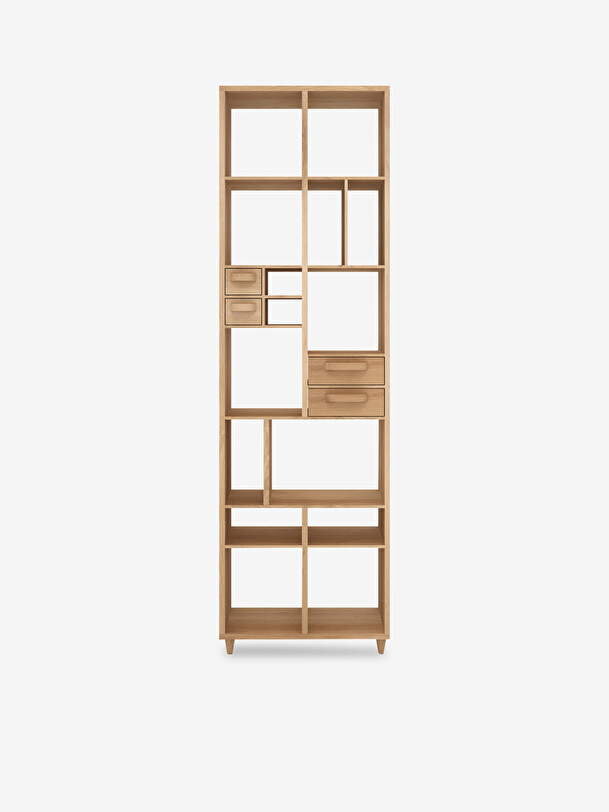 etagere pirouette en chene 4 tiroirs light oak