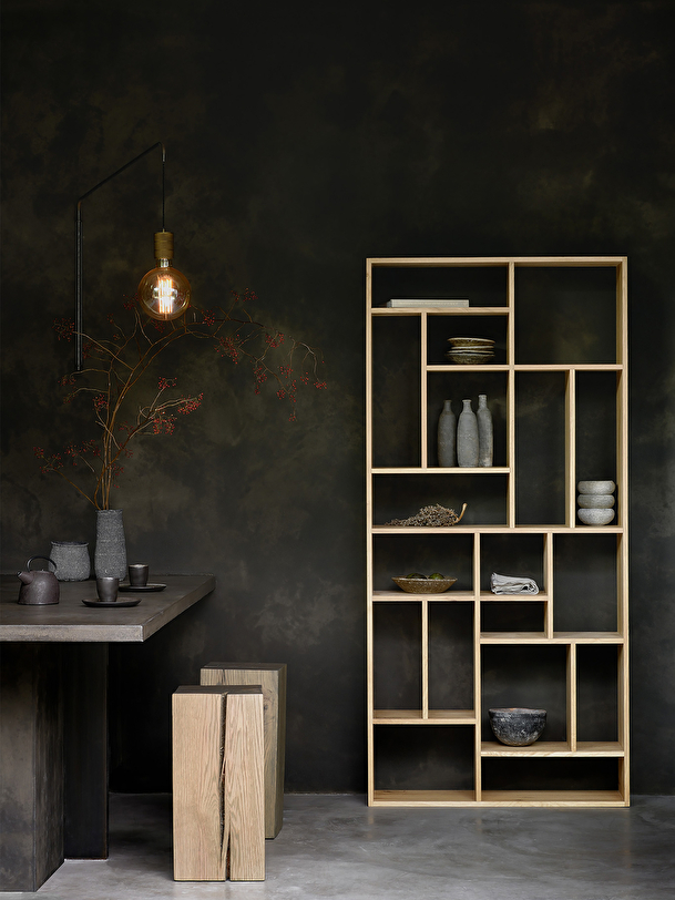 etagere m 104x30x219 light oak