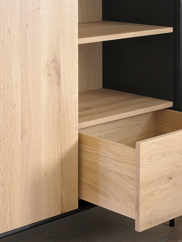 bird storage cupboard 1 door 1 drawer light oak