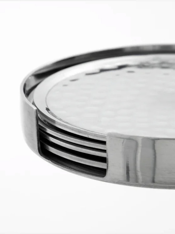4 coasters chrome - house doctor chrome