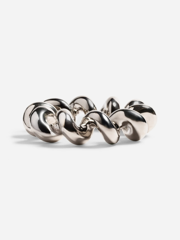 dessous de plat twist silver - klevering chrome