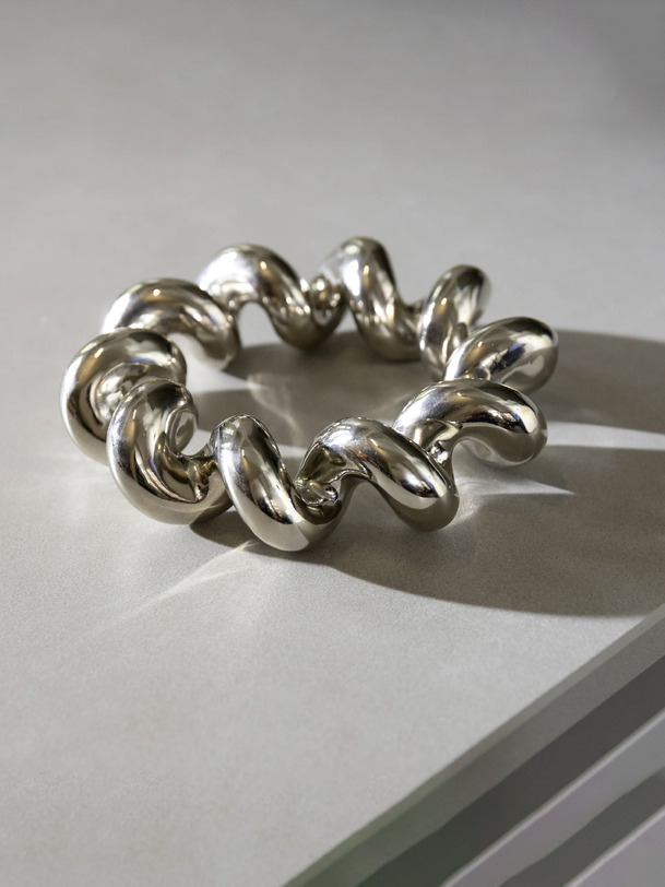 dessous de plat twist silver - klevering chrome