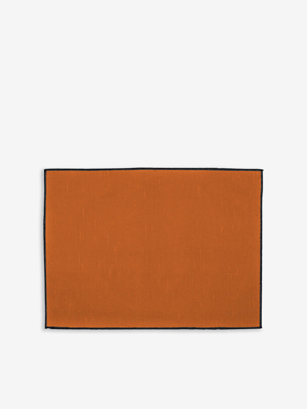 burnt orange coated linen set 35x48 burnt orange