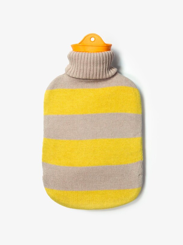 organic hot water bottle yellow - beige yellow