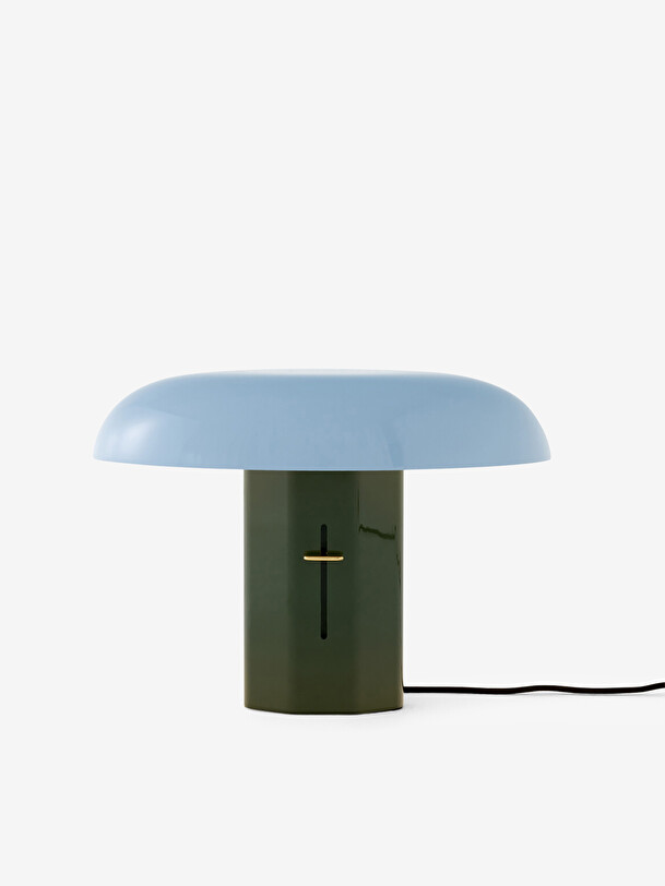 bluegreen table lamp green