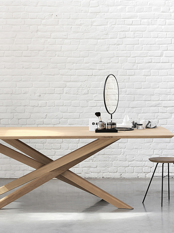 table mikado en chene - l240 cm light oak