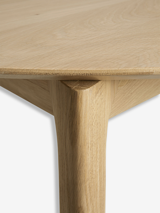 oak bok round extendable table 129-179 light oak