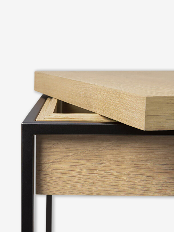 oak monolit bedside table light oak