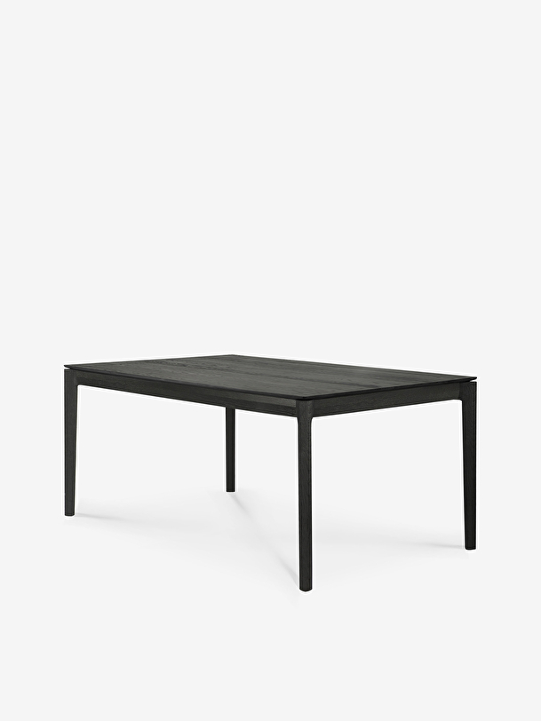 oak bok black table - l160 cm black
