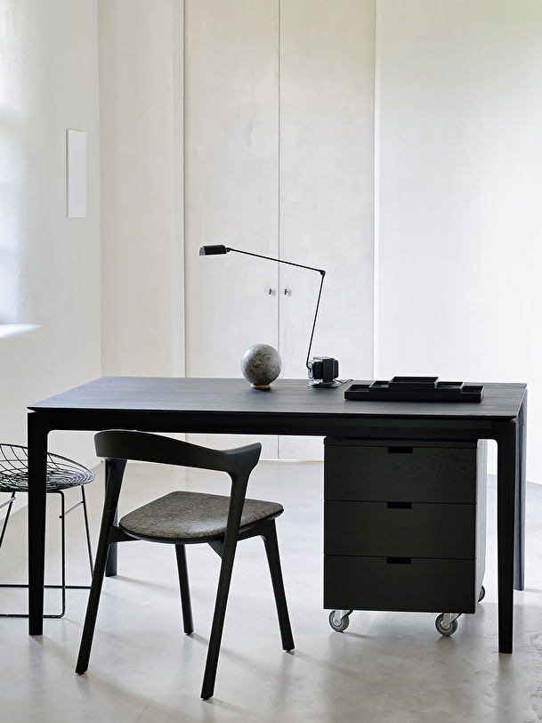 oak bok black table - l180 cm black