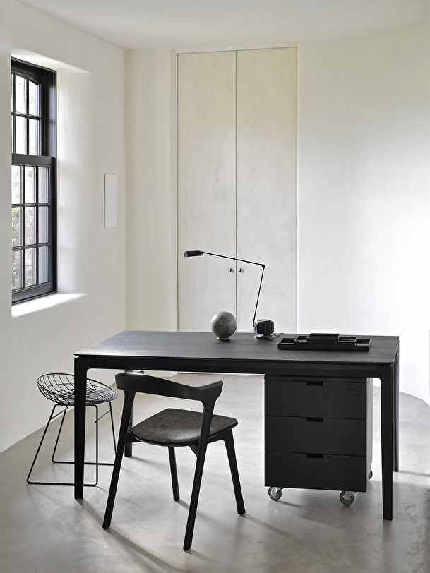 oak bok black table - l180 cm black