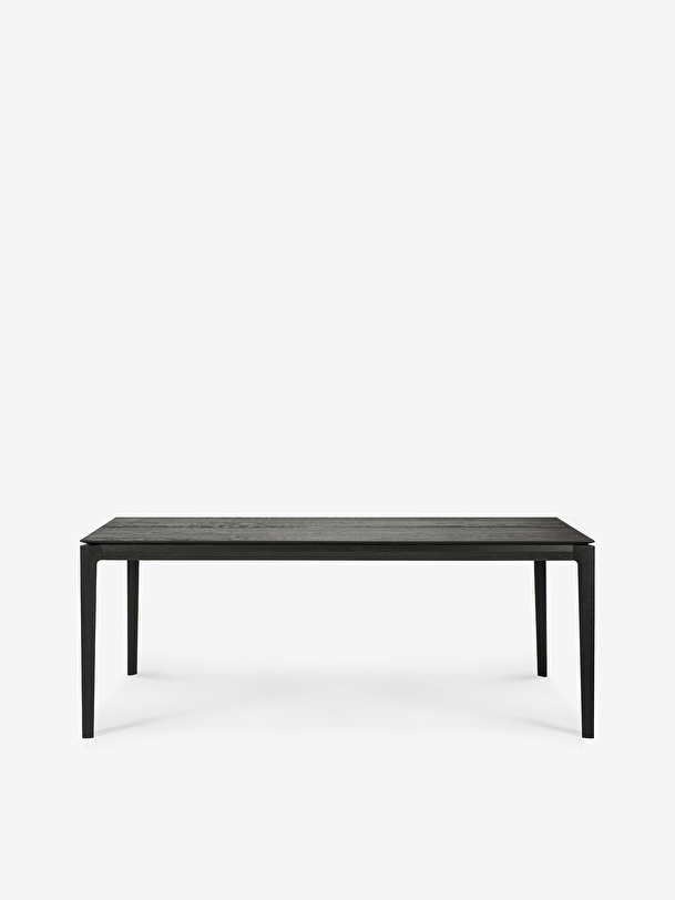 oak bok black table - l200 cm black