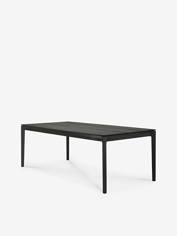 oak bok black table - l200 cm black