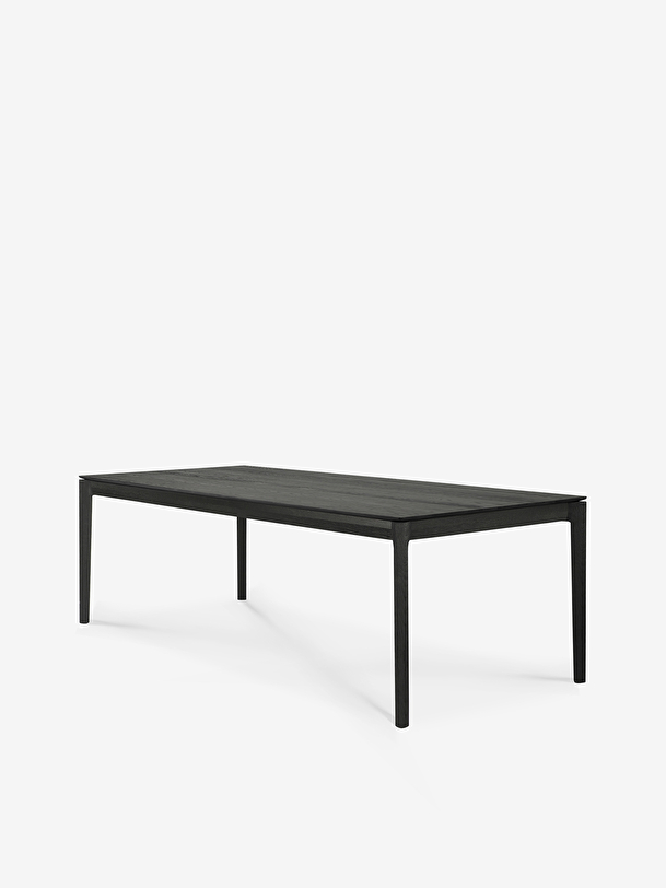 oak bok black table - l220 cm black