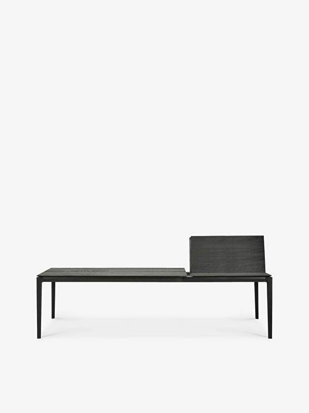 extension oak bok black table - l180280 cm black