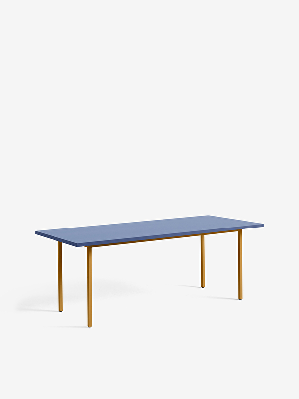bicolor table blue ochre foot 200x90 blue
