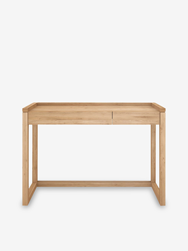 bureau frame en chene - 2 tiroirs light oak