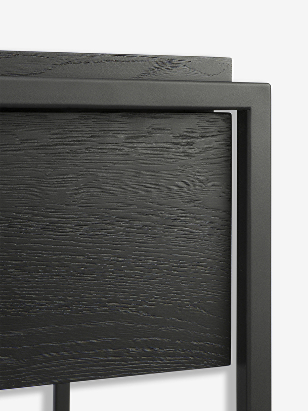 oak monolit black console - 2 drawers black