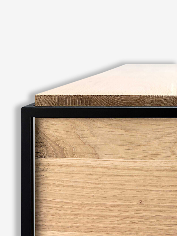 buffet monolit en chene - 2 portes light oak