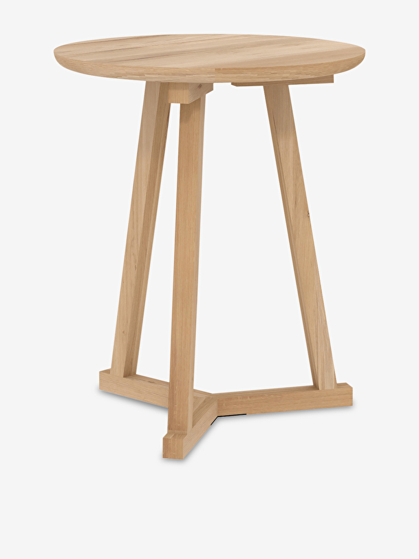 oak tripod table light oak