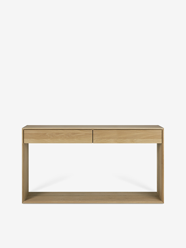 oak nordic ii bedside table - hanging 57x40x21 light oak
