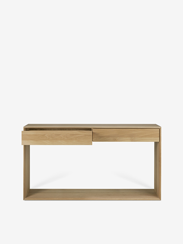 oak nordic ii bedside table - hanging 57x40x21 light oak