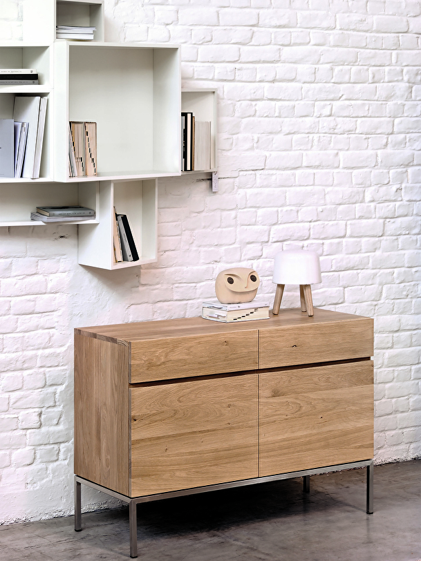 oak sideboard ligna - 2 doors 2 drawers light oak