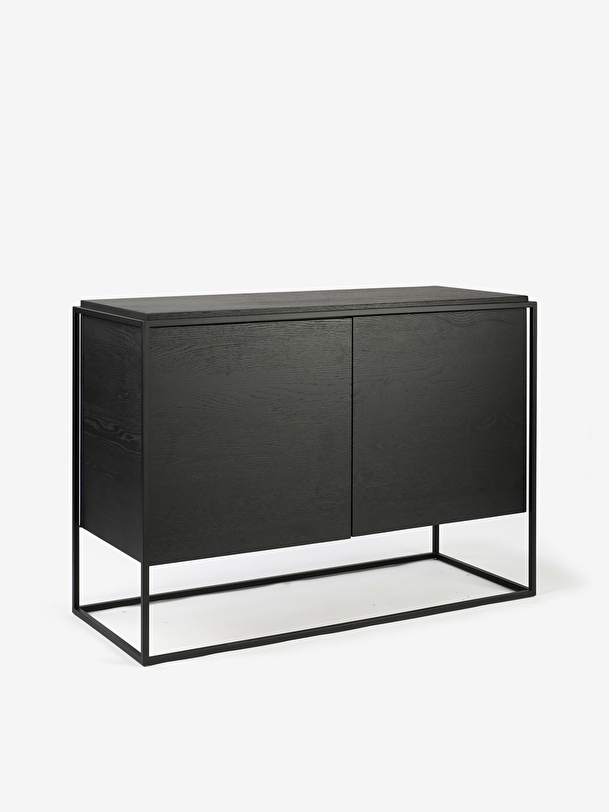 oak monolit black sideboard - 2 doors black