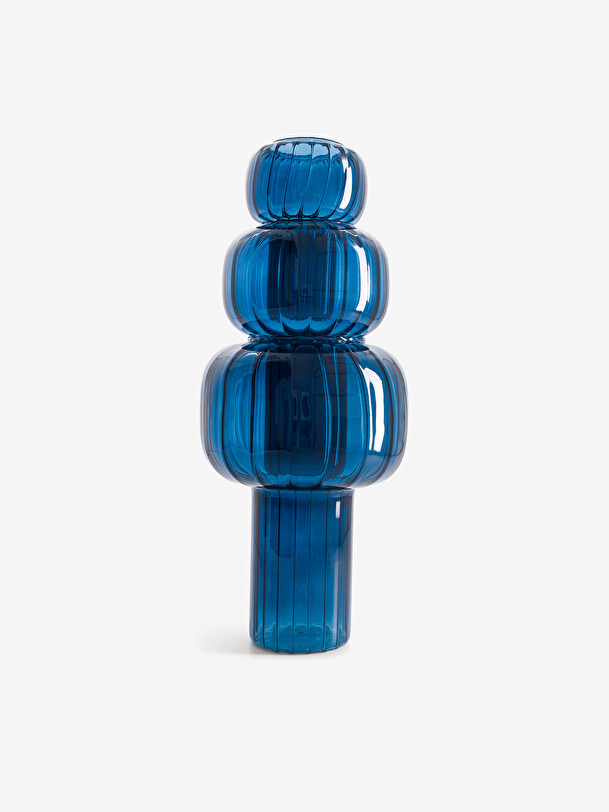 vase twist bleu m blue